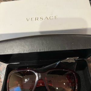 Versace Woman ‘s Dark Red Sunglasses